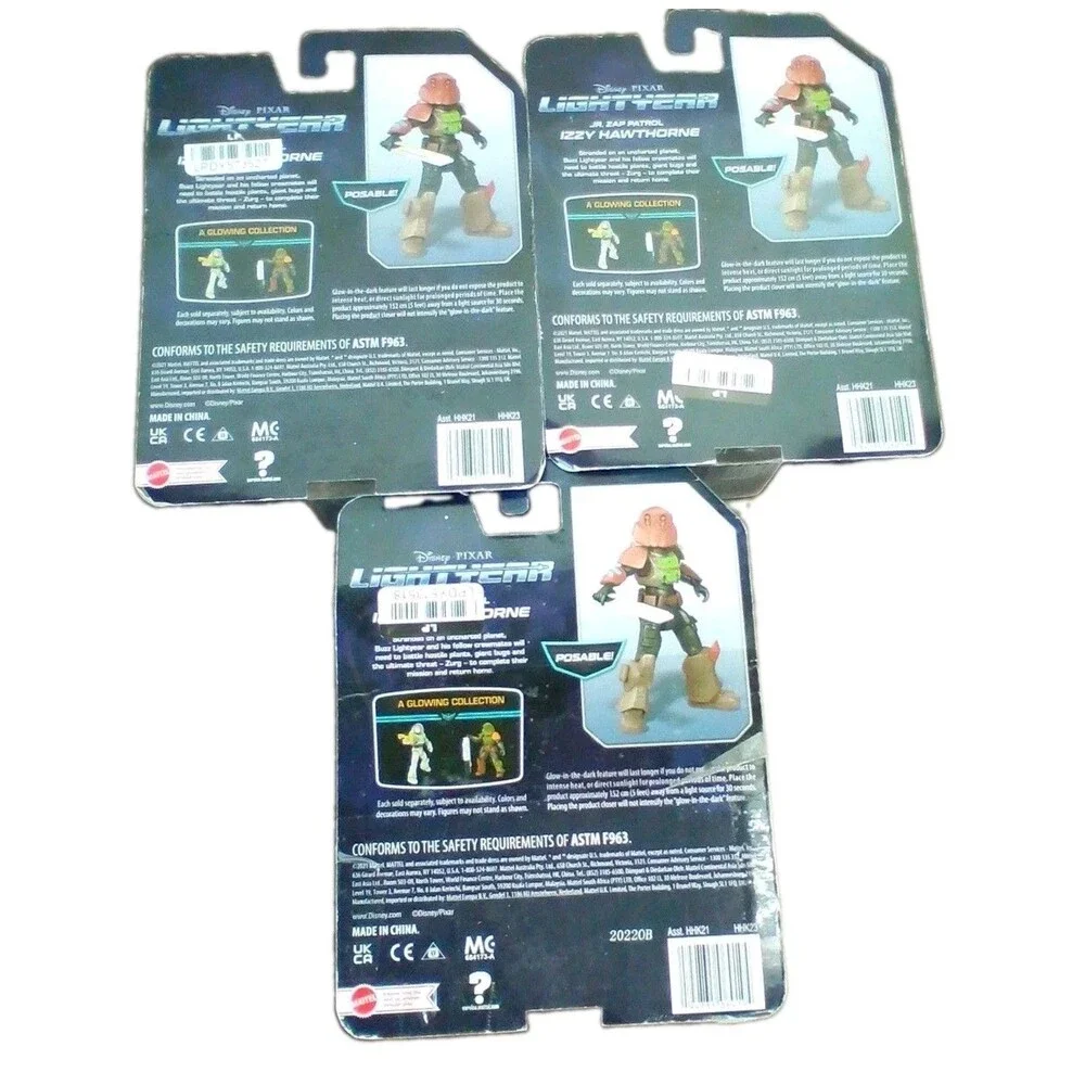 ​LOT 3 DISNEY PIXAR LIGHTYEAR JR ZAP PATROL IZZY HAWTHORNE ACTION FIGURE NEW TOY
